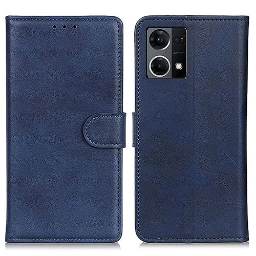 Leather Case Stands Flip Cover Holder A05D for Oppo F21 Pro 4G Blue