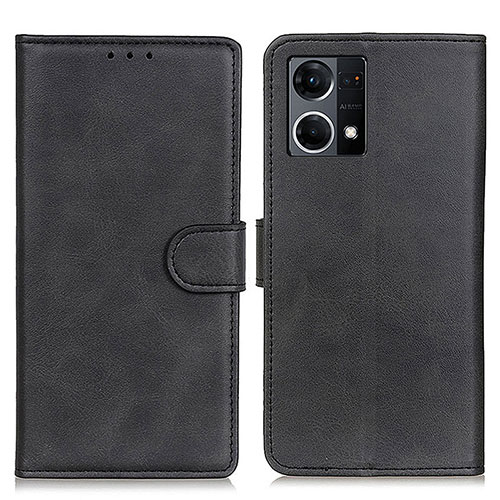 Leather Case Stands Flip Cover Holder A05D for Oppo F21s Pro 4G Black