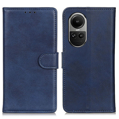 Leather Case Stands Flip Cover Holder A05D for Oppo Reno10 Pro 5G Blue