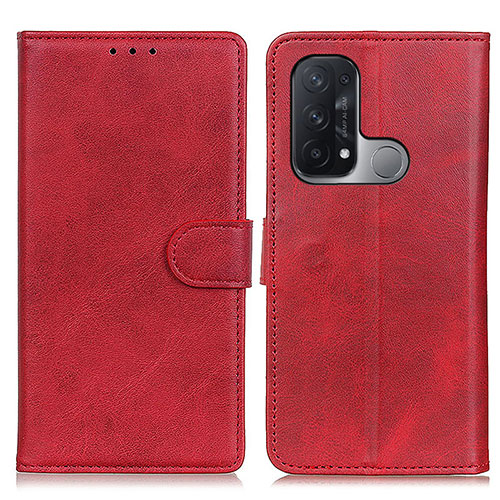 Leather Case Stands Flip Cover Holder A05D for Oppo Reno5 A Red