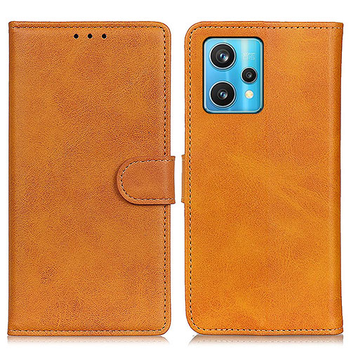 Leather Case Stands Flip Cover Holder A05D for Realme 9 4G Brown