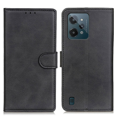 Leather Case Stands Flip Cover Holder A05D for Realme C31 Black