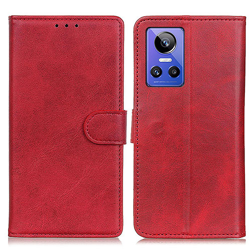 Leather Case Stands Flip Cover Holder A05D for Realme GT Neo3 5G Red