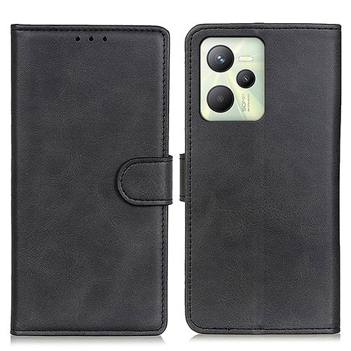 Leather Case Stands Flip Cover Holder A05D for Realme Narzo 50A Prime Black