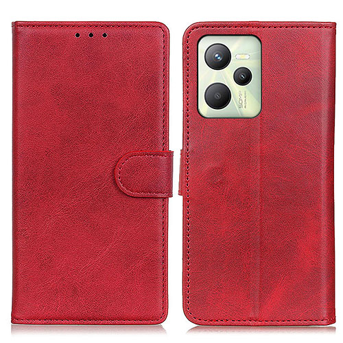 Leather Case Stands Flip Cover Holder A05D for Realme Narzo 50A Prime Red