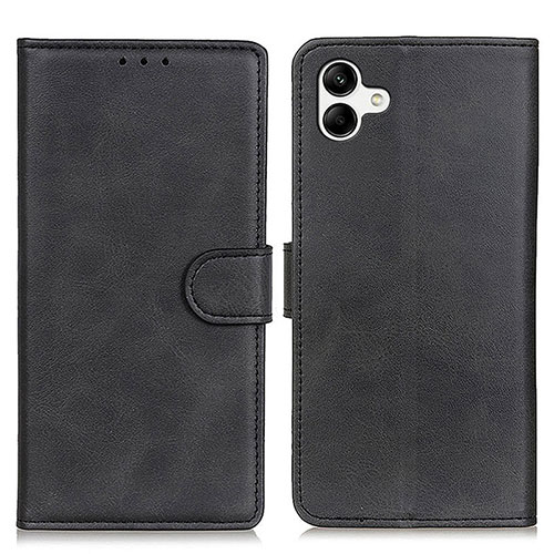 Leather Case Stands Flip Cover Holder A05D for Samsung Galaxy A04 4G Black