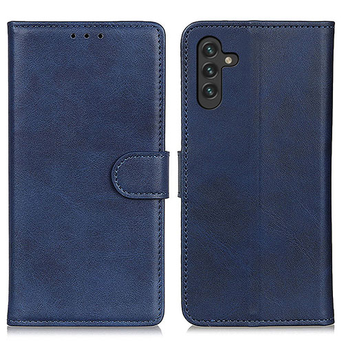 Leather Case Stands Flip Cover Holder A05D for Samsung Galaxy A04s Blue