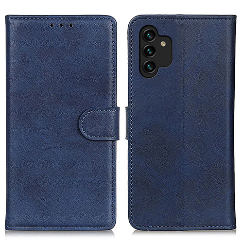 Leather Case Stands Flip Cover Holder A05D for Samsung Galaxy A13 4G Blue