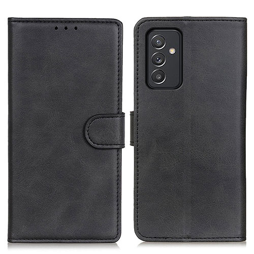 Leather Case Stands Flip Cover Holder A05D for Samsung Galaxy A24 4G Black