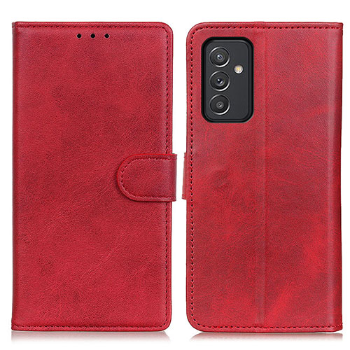 Leather Case Stands Flip Cover Holder A05D for Samsung Galaxy A55 5G Red