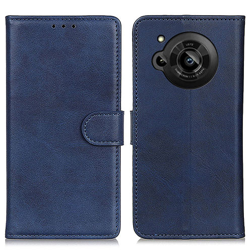 Leather Case Stands Flip Cover Holder A05D for Sharp Aquos R7 Blue