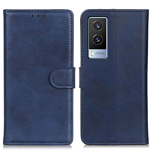 Leather Case Stands Flip Cover Holder A05D for Vivo V21e 5G Blue