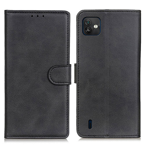 Leather Case Stands Flip Cover Holder A05D for Wiko Y82 Black