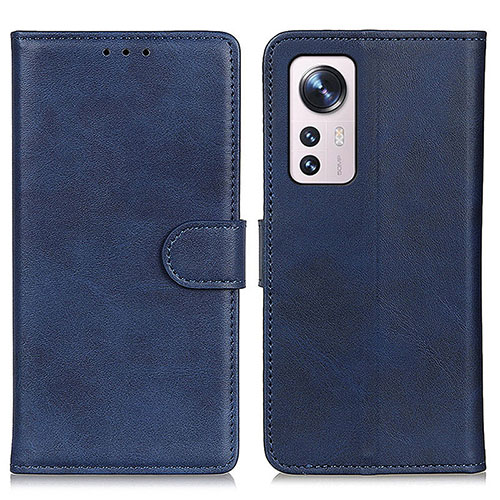 Leather Case Stands Flip Cover Holder A05D for Xiaomi Mi 12 Lite 5G Blue