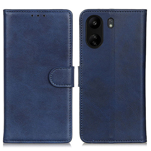 Leather Case Stands Flip Cover Holder A05D for Xiaomi Redmi 13C Blue