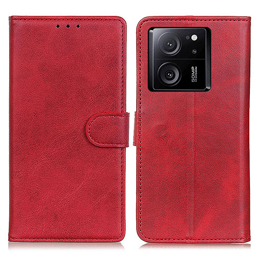 Leather Case Stands Flip Cover Holder A05D for Xiaomi Redmi K60 Ultra 5G Red