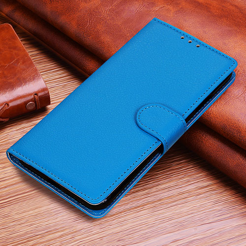 Leather Case Stands Flip Cover Holder A06D for Huawei Honor X6a Sky Blue