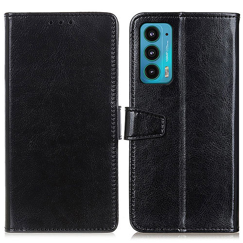 Leather Case Stands Flip Cover Holder A06D for Motorola Moto Edge 20 5G Black