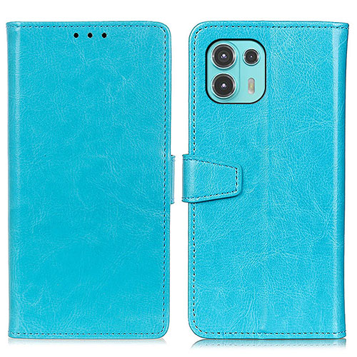 Leather Case Stands Flip Cover Holder A06D for Motorola Moto Edge 20 Lite 5G Sky Blue