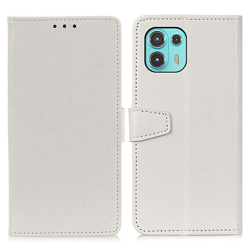 Leather Case Stands Flip Cover Holder A06D for Motorola Moto Edge 20 Lite 5G White