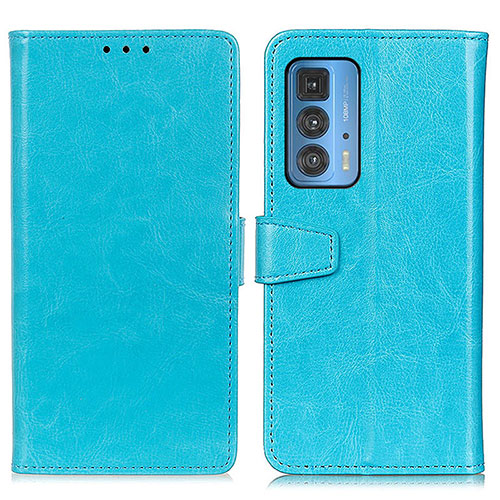 Leather Case Stands Flip Cover Holder A06D for Motorola Moto Edge 20 Pro 5G Sky Blue