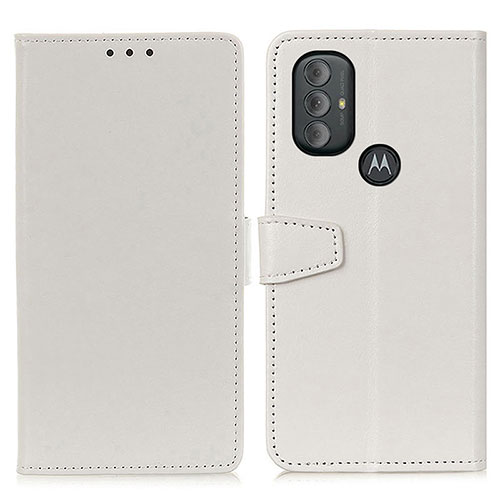 Leather Case Stands Flip Cover Holder A06D for Motorola Moto G Play (2023) White