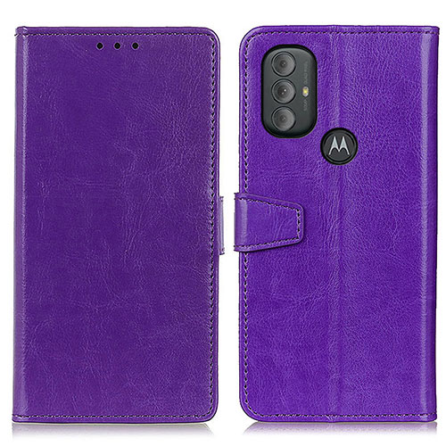 Leather Case Stands Flip Cover Holder A06D for Motorola Moto G Power (2022) Purple