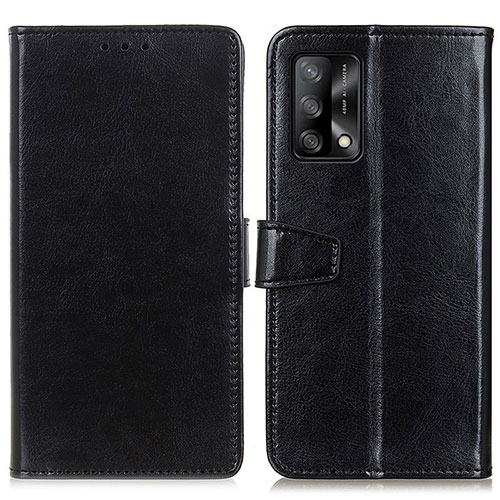 Leather Case Stands Flip Cover Holder A06D for Oppo A95 4G Black