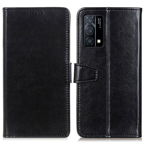 Leather Case Stands Flip Cover Holder A06D for Oppo K9 5G Black