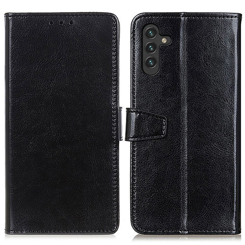 Leather Case Stands Flip Cover Holder A06D for Samsung Galaxy A04s Black