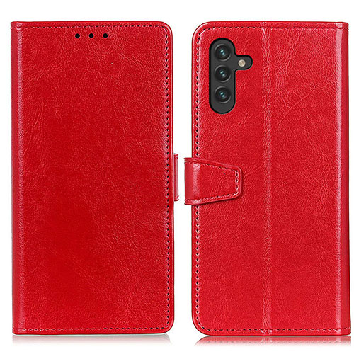 Leather Case Stands Flip Cover Holder A06D for Samsung Galaxy A13 5G Red
