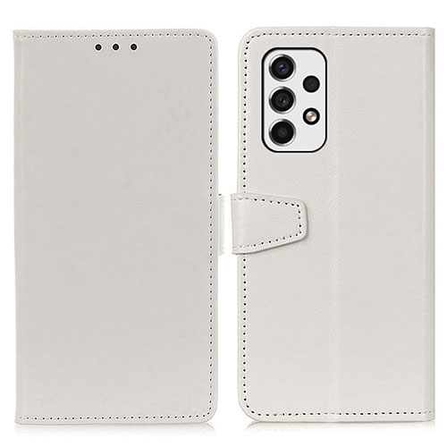 Leather Case Stands Flip Cover Holder A06D for Samsung Galaxy A53 5G White