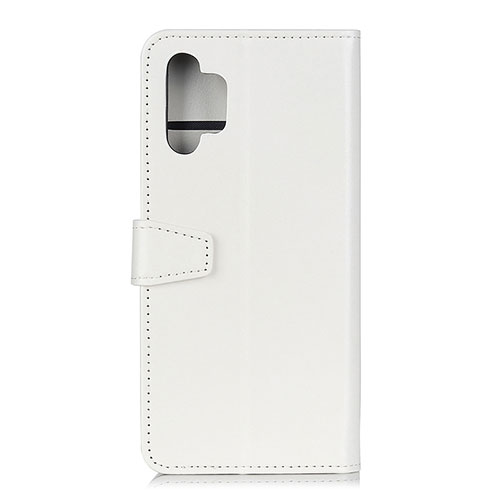 Leather Case Stands Flip Cover Holder A06D for Samsung Galaxy M32 5G White