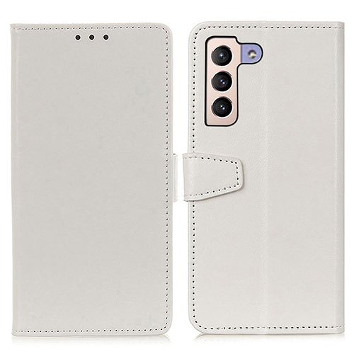 Leather Case Stands Flip Cover Holder A06D for Samsung Galaxy S21 Plus 5G White