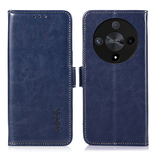 Leather Case Stands Flip Cover Holder A07D for Huawei Honor Magic6 Lite 5G Blue