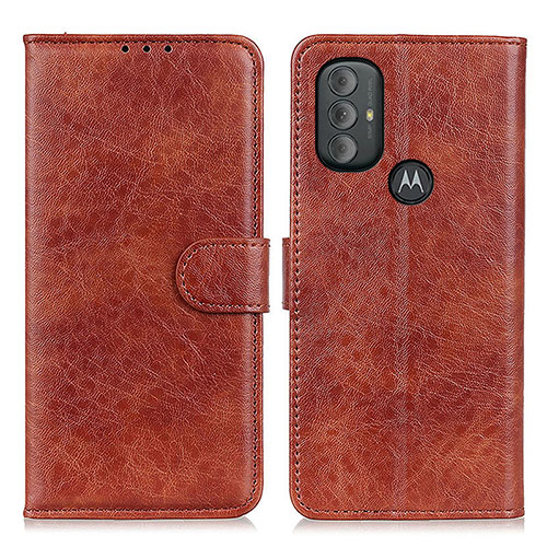 Leather Case Stands Flip Cover Holder A07D for Motorola Moto G Play (2023) Brown