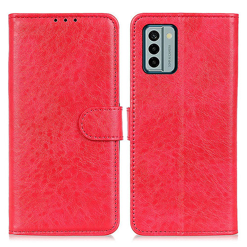 Leather Case Stands Flip Cover Holder A07D for Nokia G22 Red