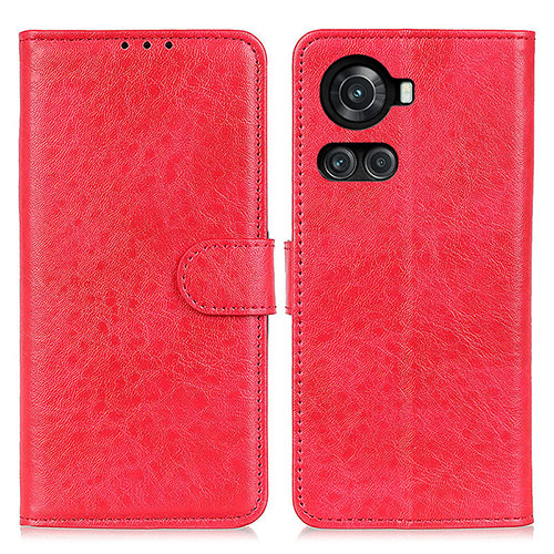 Leather Case Stands Flip Cover Holder A07D for OnePlus 10R 5G Red