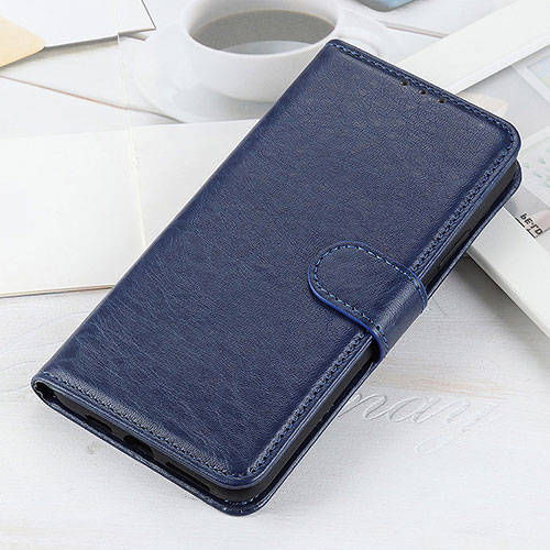 Leather Case Stands Flip Cover Holder A07D for OnePlus 9 5G Blue