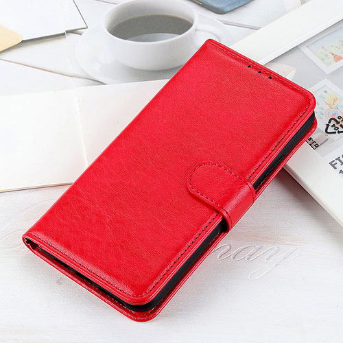 Leather Case Stands Flip Cover Holder A07D for OnePlus 9 5G Red