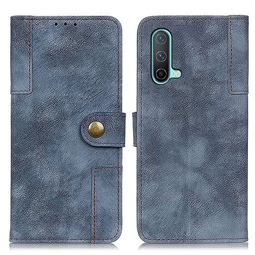 Leather Case Stands Flip Cover Holder A07D for OnePlus Nord CE 5G Blue