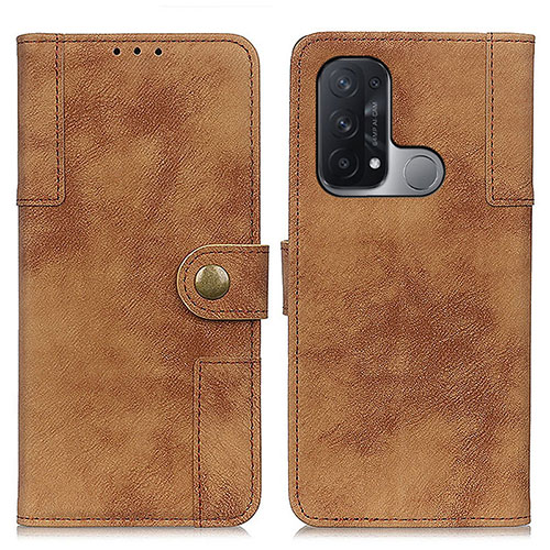 Leather Case Stands Flip Cover Holder A07D for Oppo Reno5 A Brown