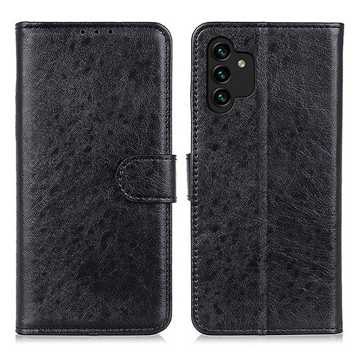 Leather Case Stands Flip Cover Holder A07D for Samsung Galaxy A13 4G Black