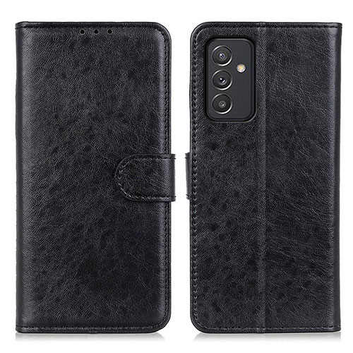 Leather Case Stands Flip Cover Holder A07D for Samsung Galaxy A24 4G Black