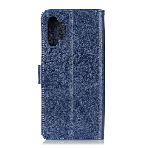 Leather Case Stands Flip Cover Holder A07D for Samsung Galaxy A32 4G Blue