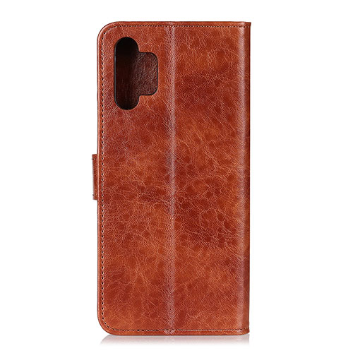 Leather Case Stands Flip Cover Holder A07D for Samsung Galaxy A32 5G Brown