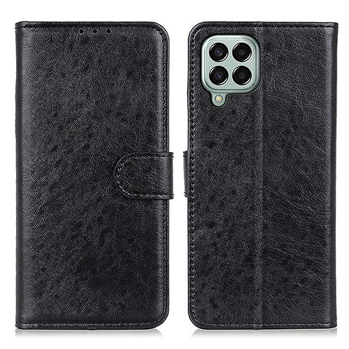 Leather Case Stands Flip Cover Holder A07D for Samsung Galaxy M33 5G Black