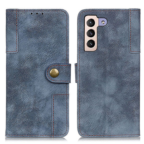 Leather Case Stands Flip Cover Holder A07D for Samsung Galaxy S21 FE 5G Blue