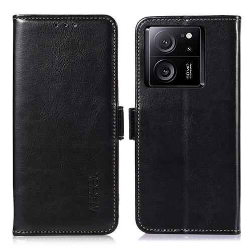 Leather Case Stands Flip Cover Holder A07D for Xiaomi Redmi K60 Ultra 5G Black