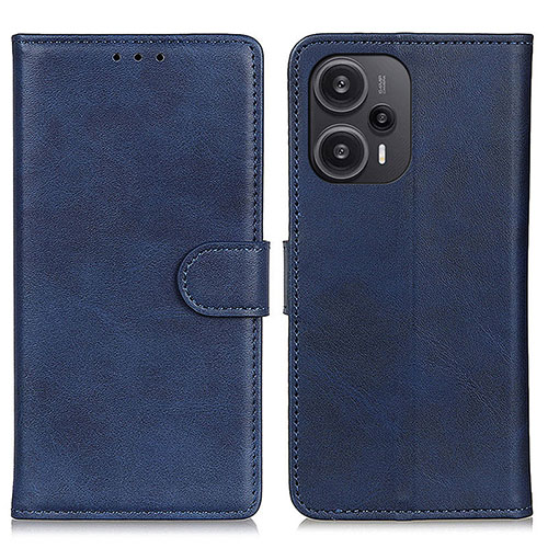 Leather Case Stands Flip Cover Holder A07D for Xiaomi Redmi Note 12 Turbo 5G Blue